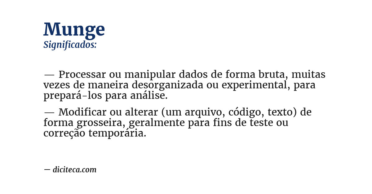 Significado de munge