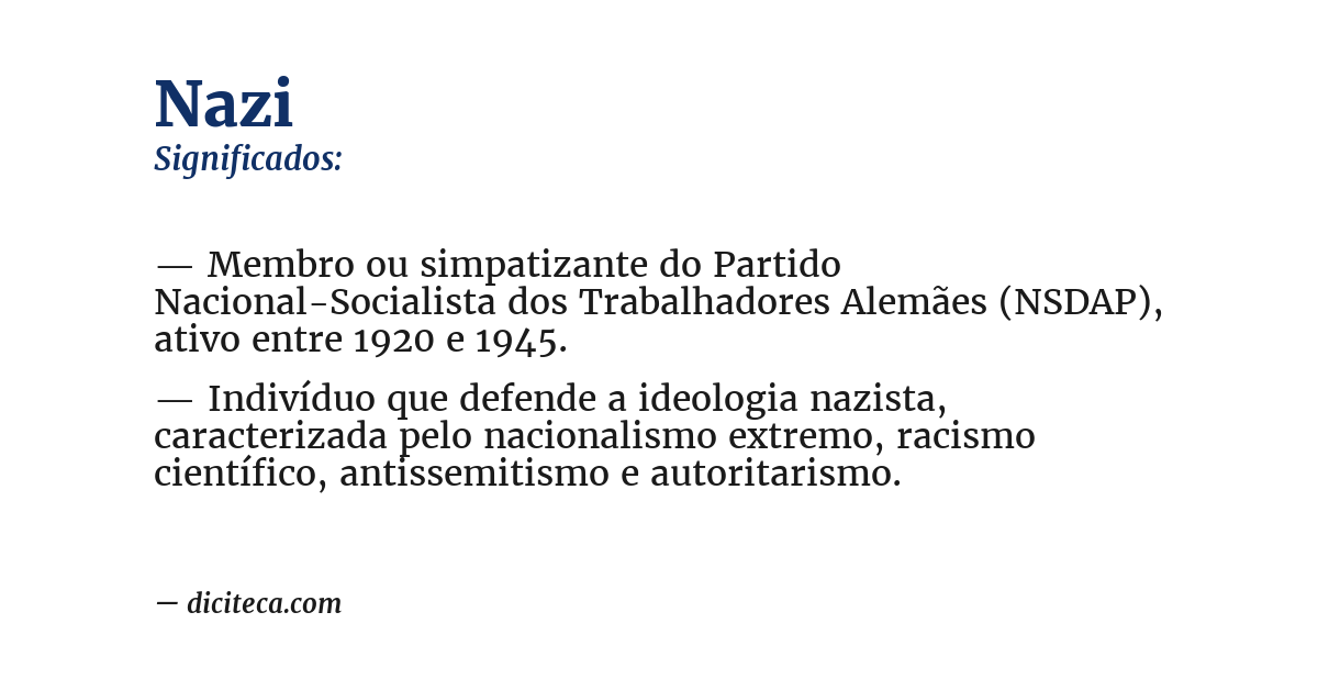 Significado de nazi