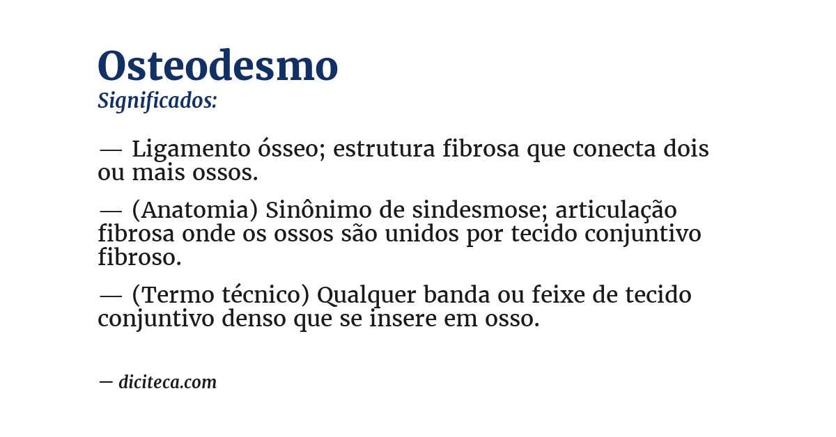 Significado de osteodesmo