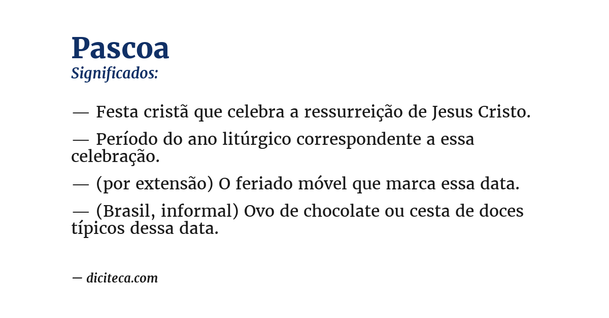 Significado de pascoa