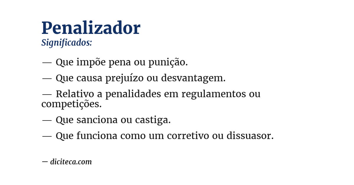 Significado de penalizador
