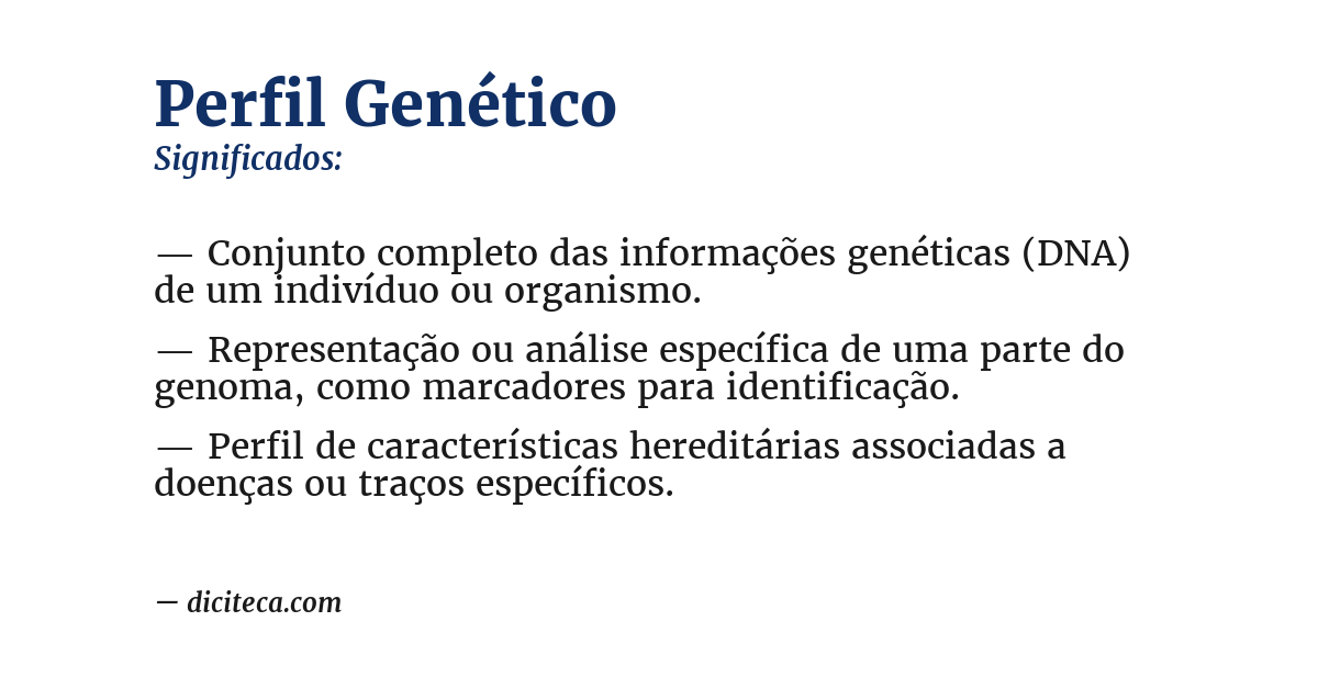Significado de perfil genético