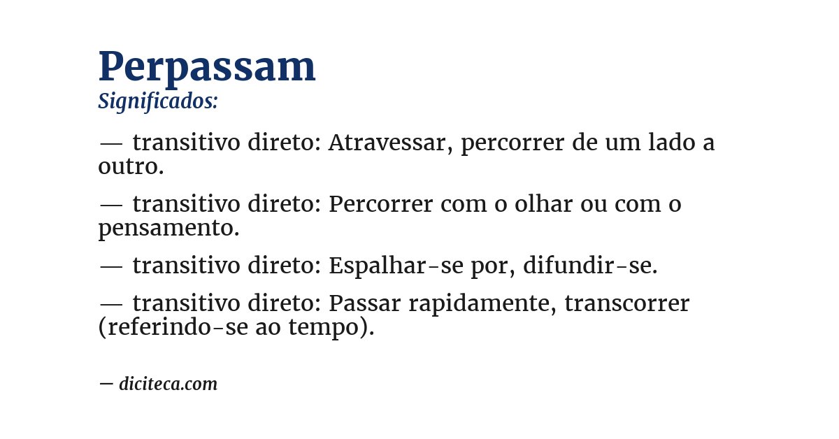 Significado de perpassam