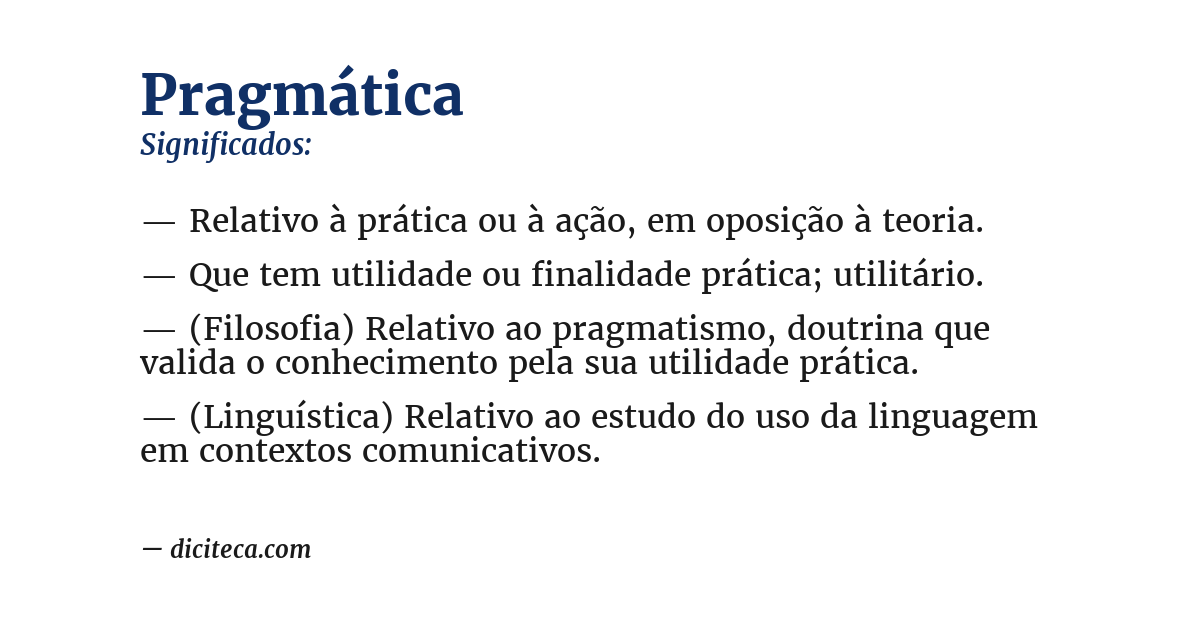Significado de pragmática