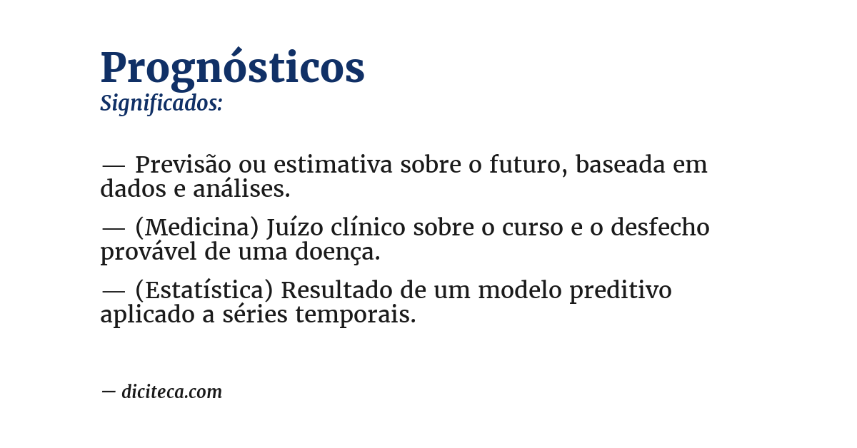 Significado de prognósticos