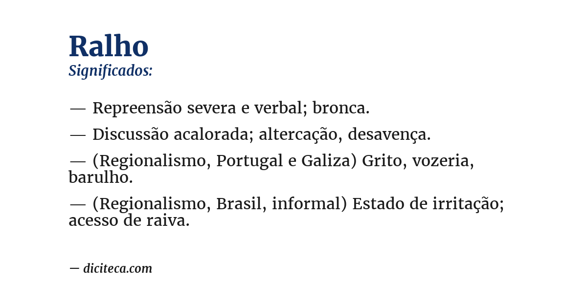 Significado de ralho
