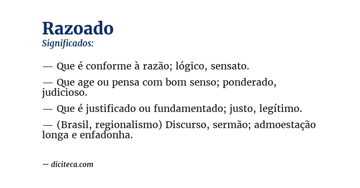 Significado de razoado