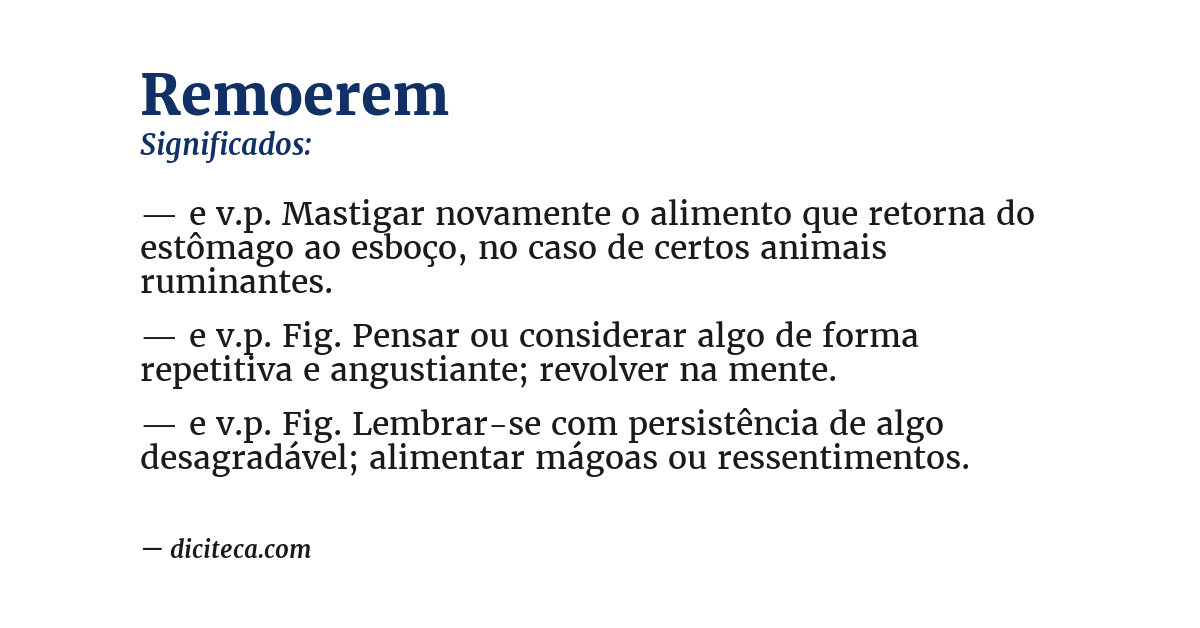 Significado de remoerem