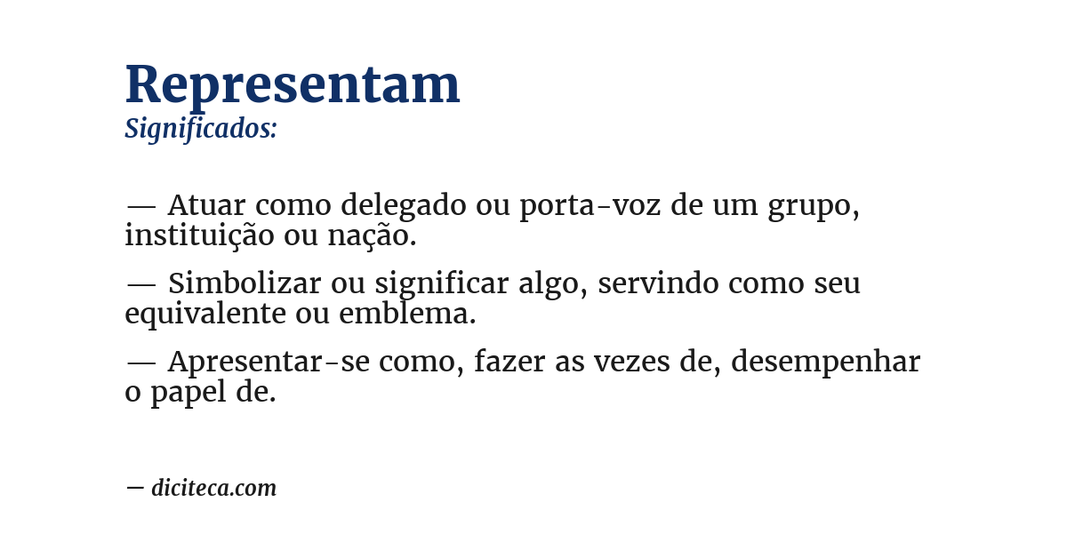 Significado de representam