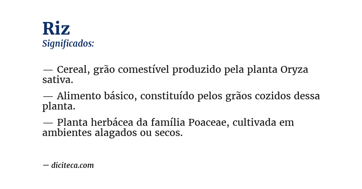 Significado de riz
