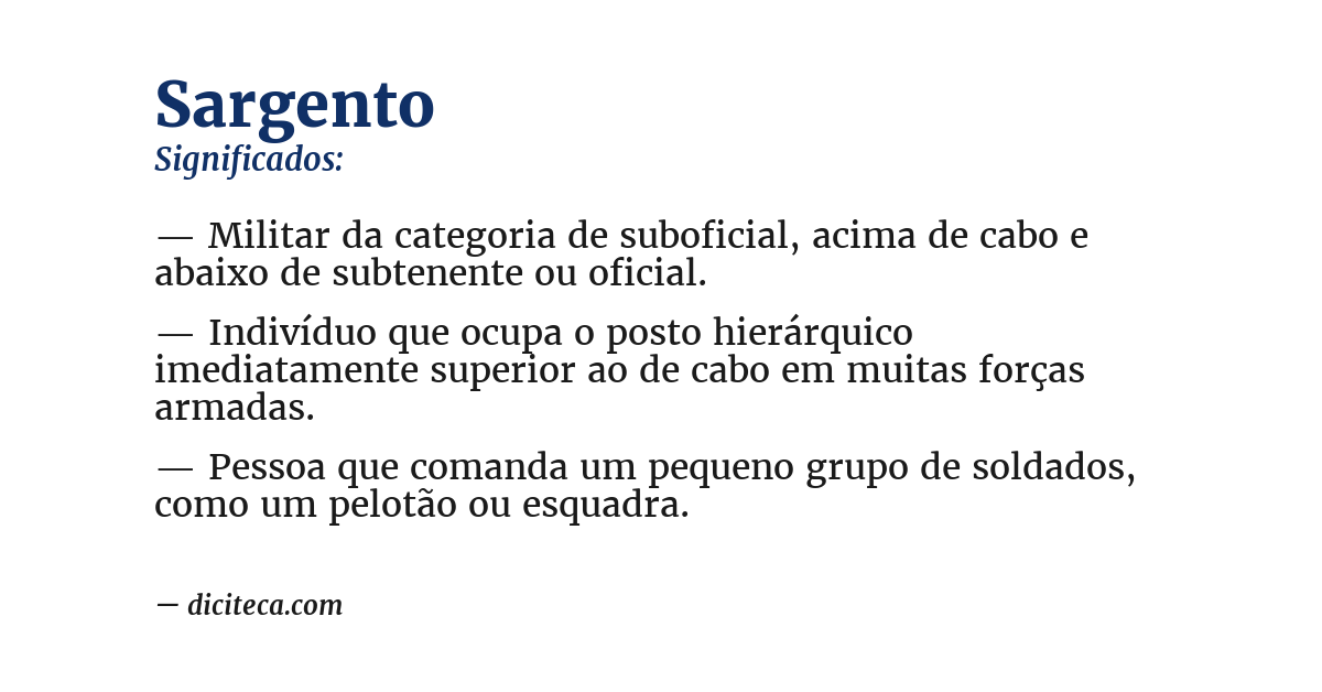 Significado de sargento
