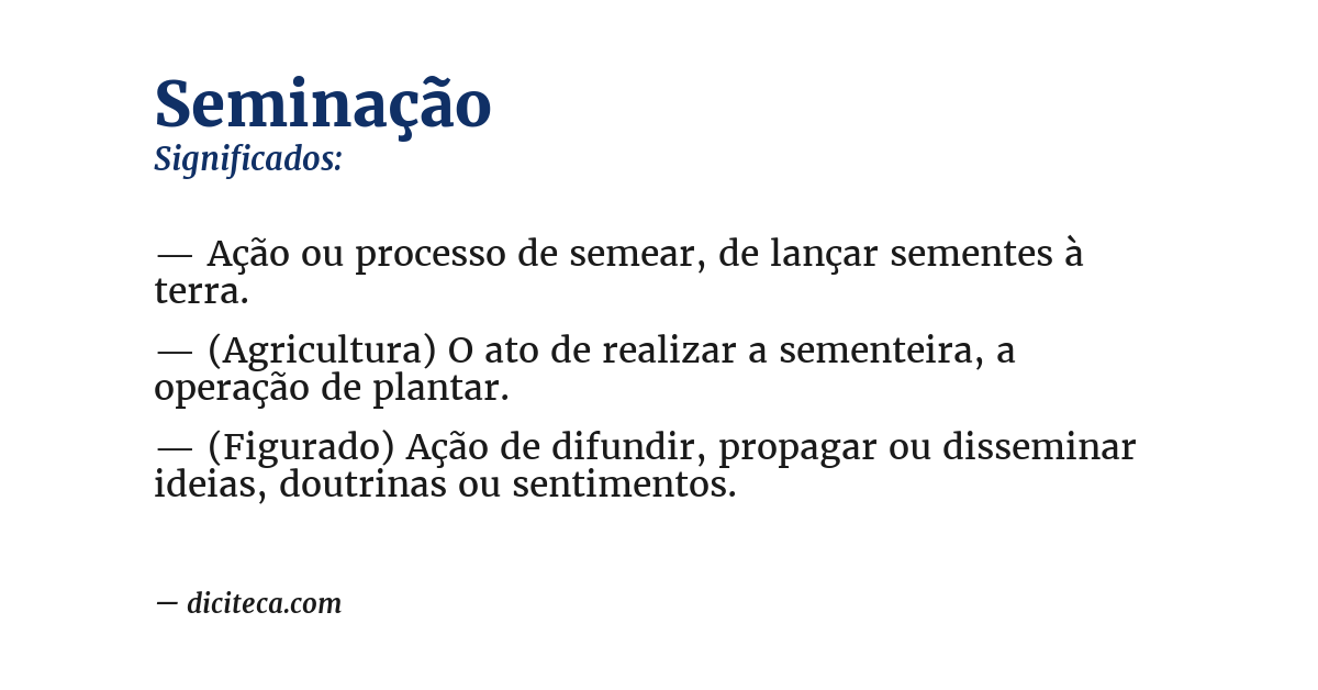 Significado de seminação