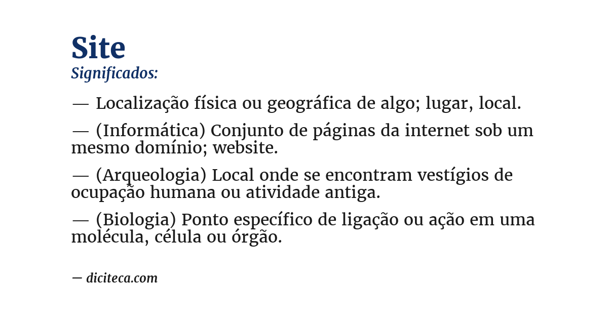 Significado de site