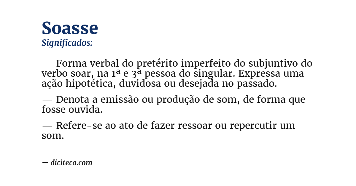Significado de soasse