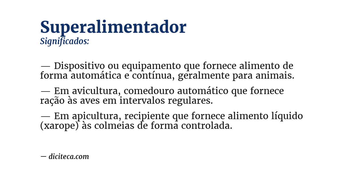 Significado de superalimentador