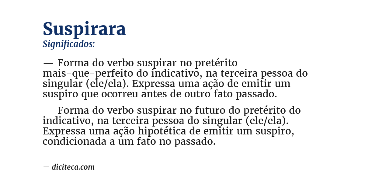 Significado de suspirara