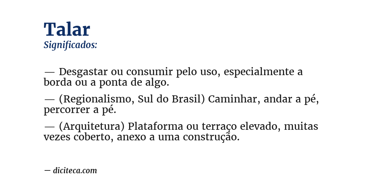 Significado de talar