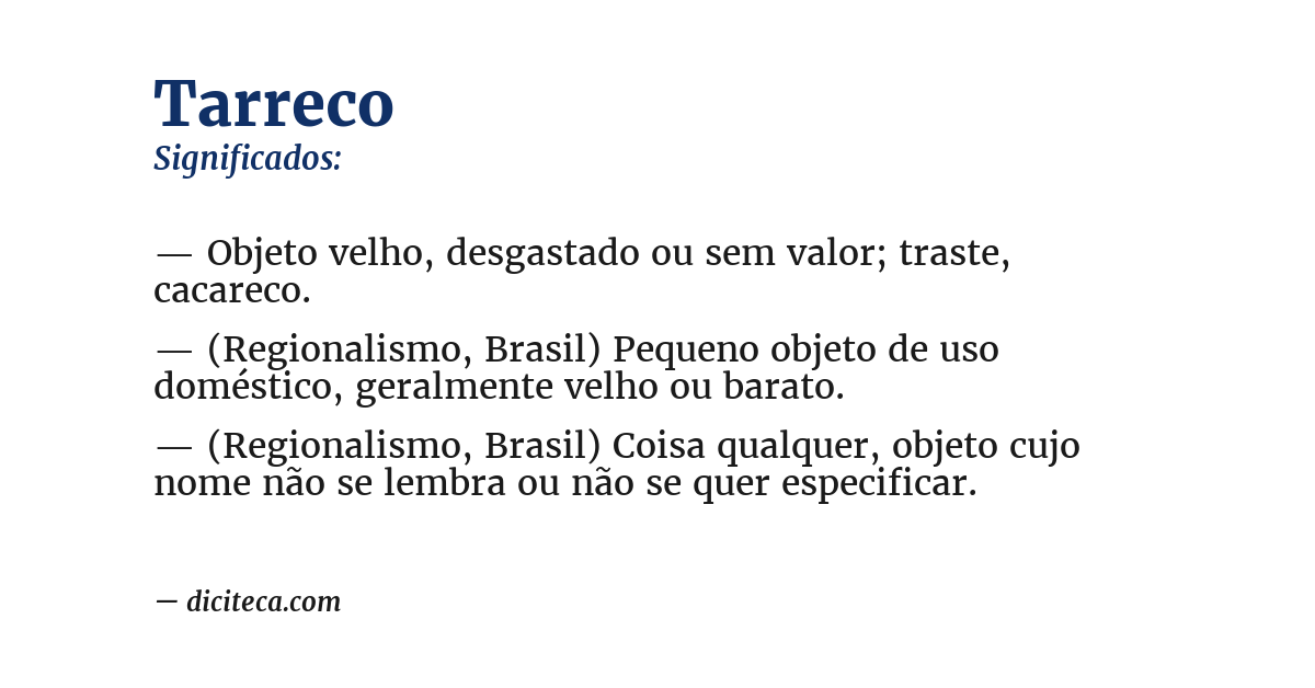 Significado de tarreco