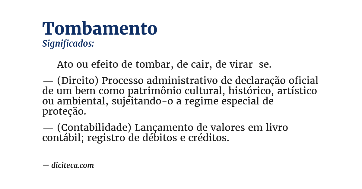 Significado de tombamento