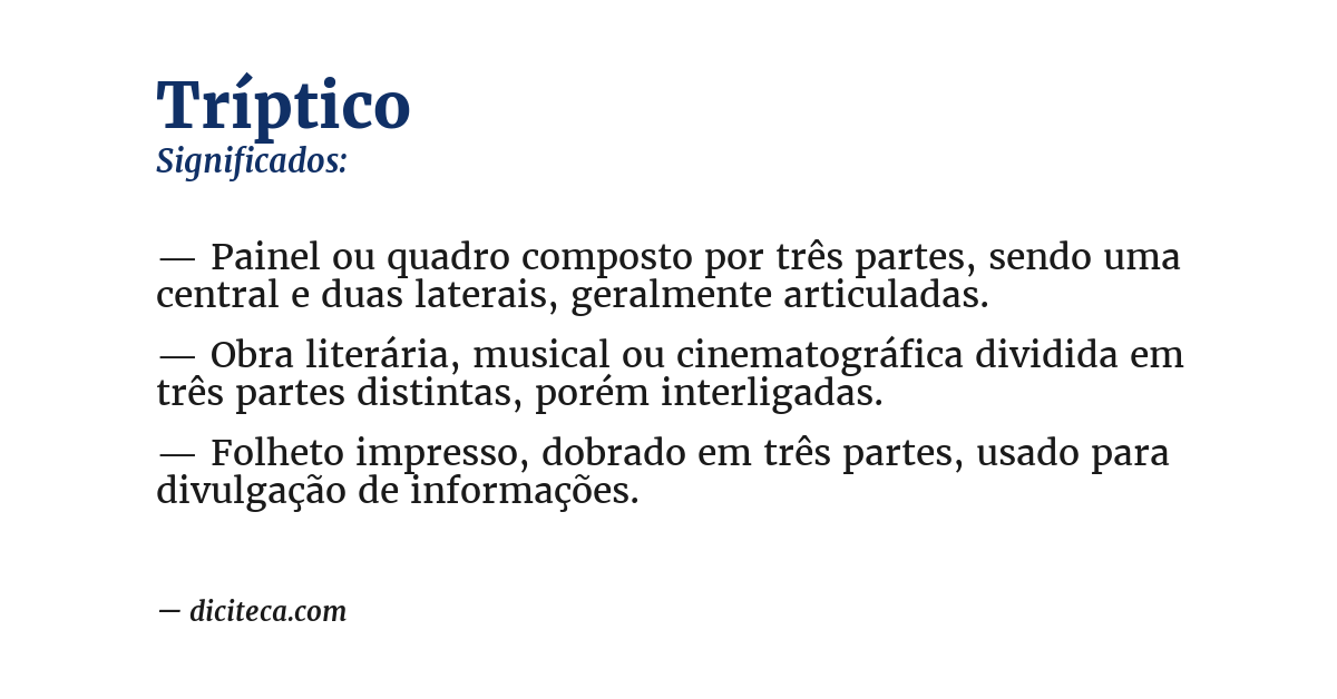 Significado de tríptico