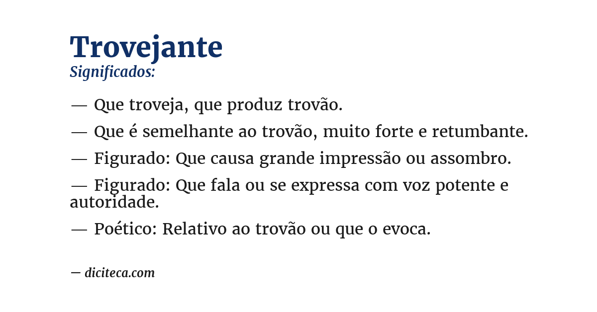 Significado de trovejante