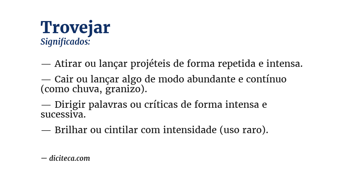 Significado de trovejar