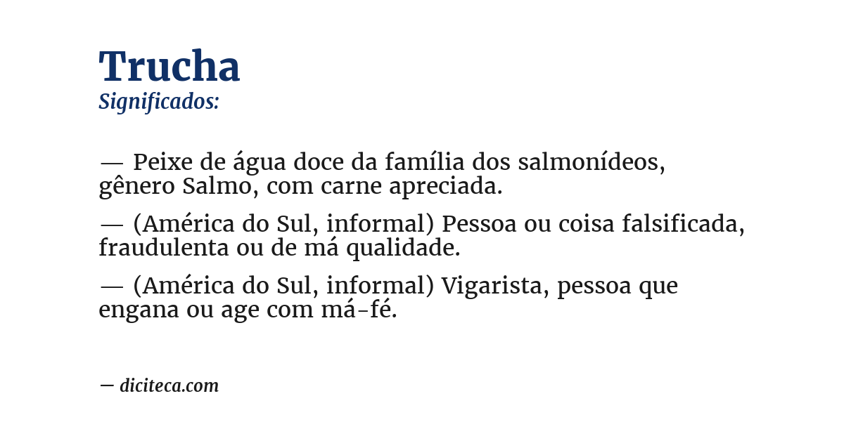 Significado de trucha