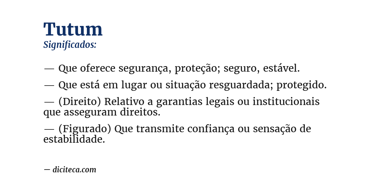 Significado de tutum