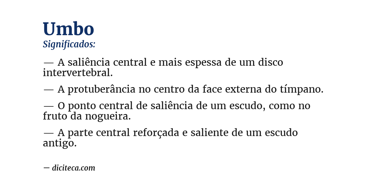 Significado de umbo