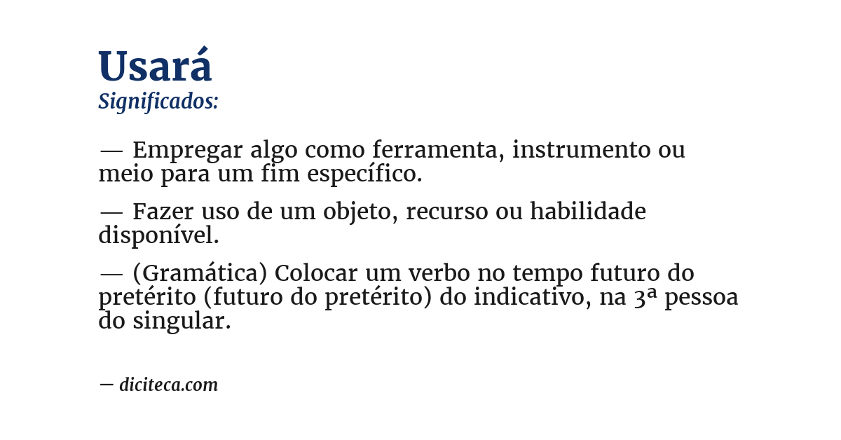 Significado de usará