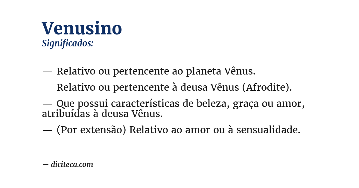 Significado de venusino