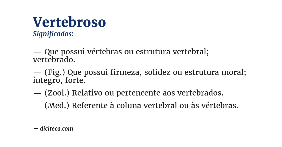 Significado de vertebroso