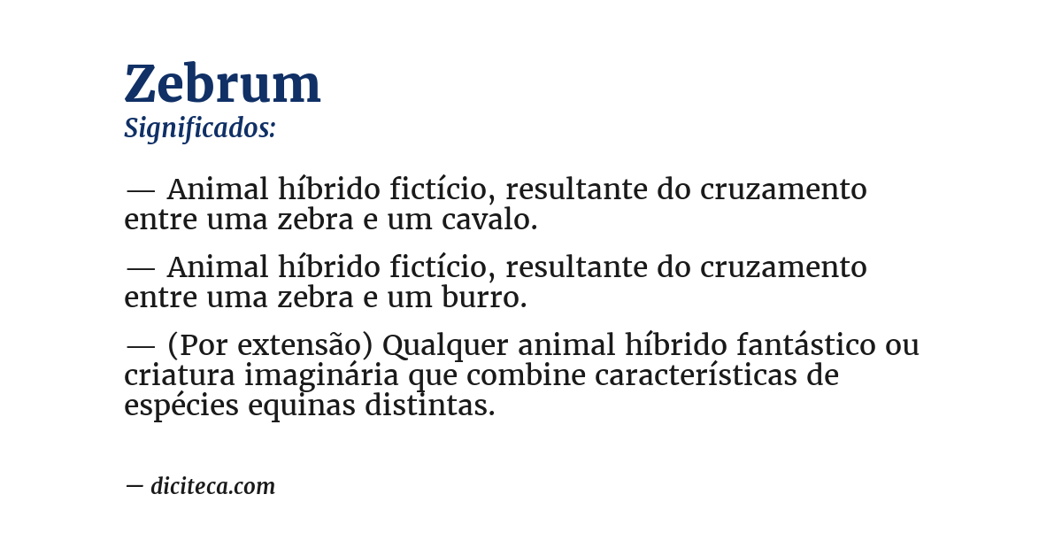 Significado de zebrum