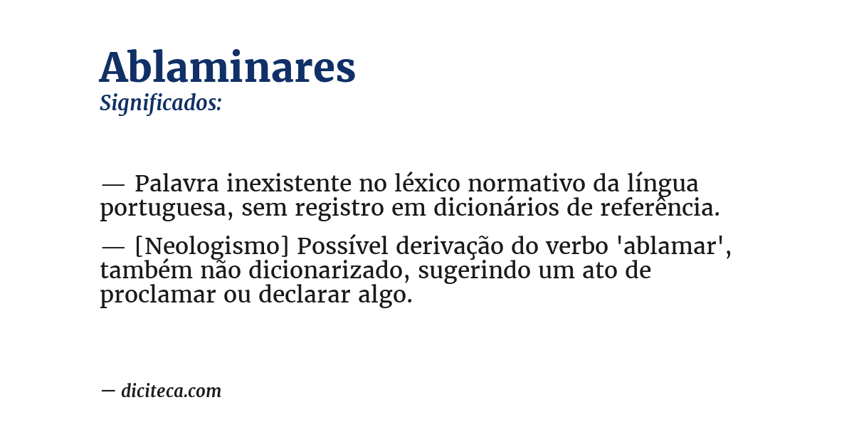 Significado de ablaminares