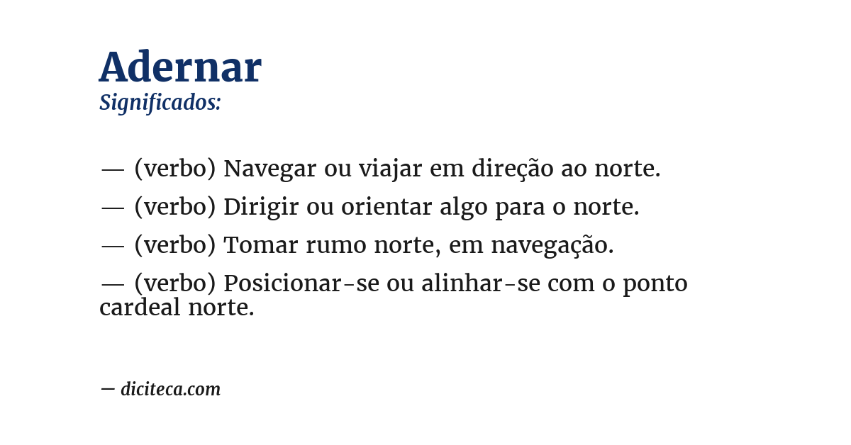 Significado de adernar