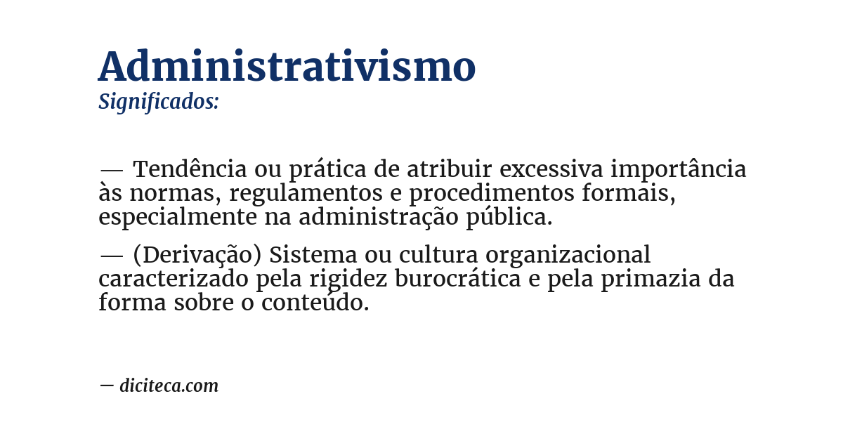 Significado de administrativismo