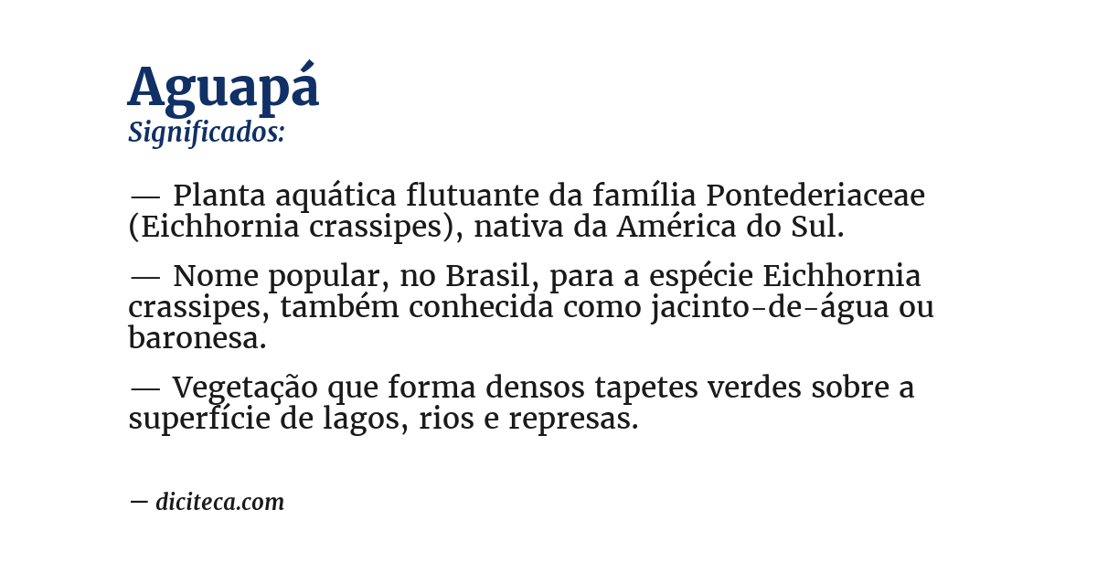 Significado de aguapá