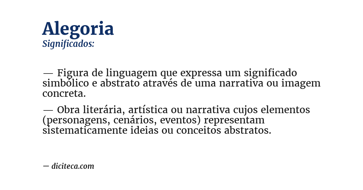 Significado de alegoria