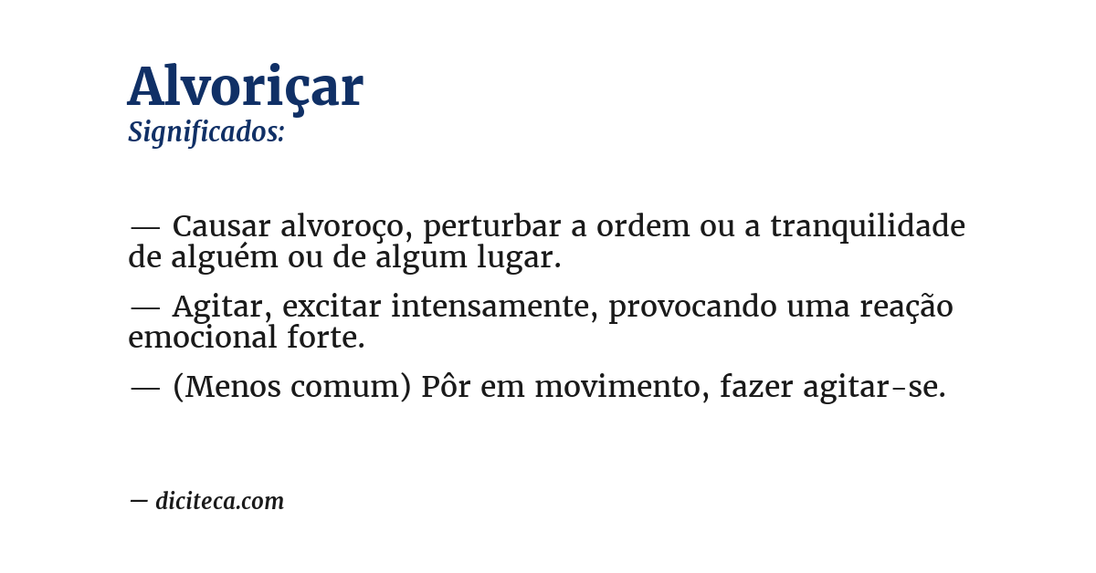 Significado de alvoriçar