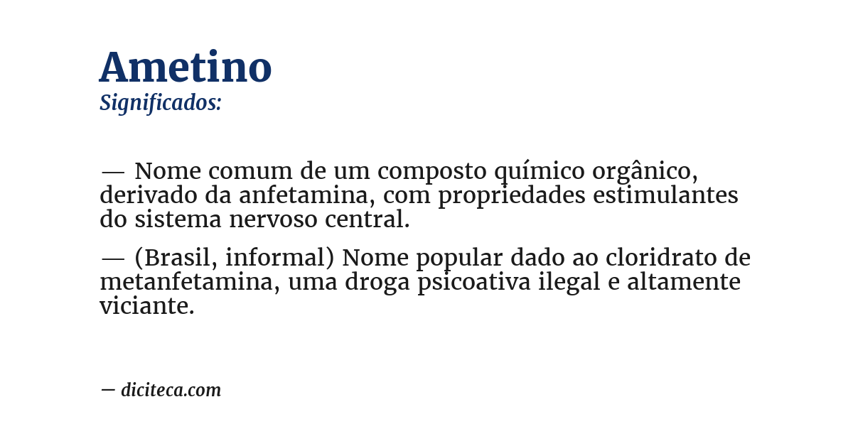Significado de ametino