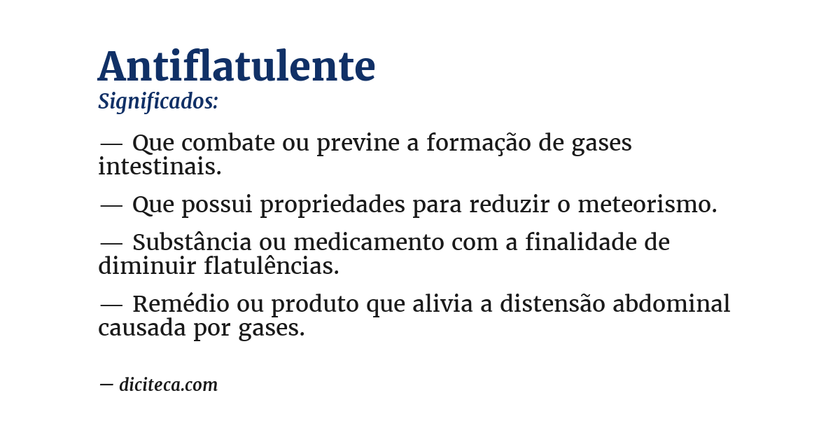 Significado de antiflatulente