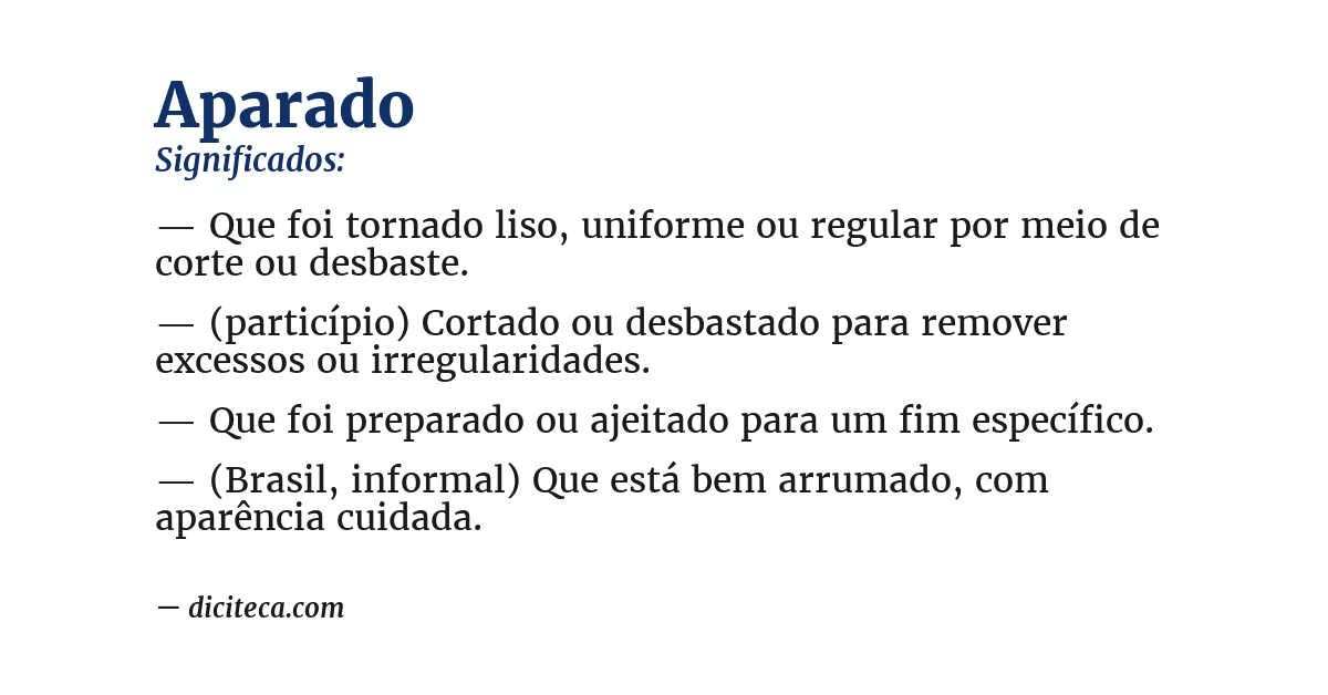 Significado de aparado