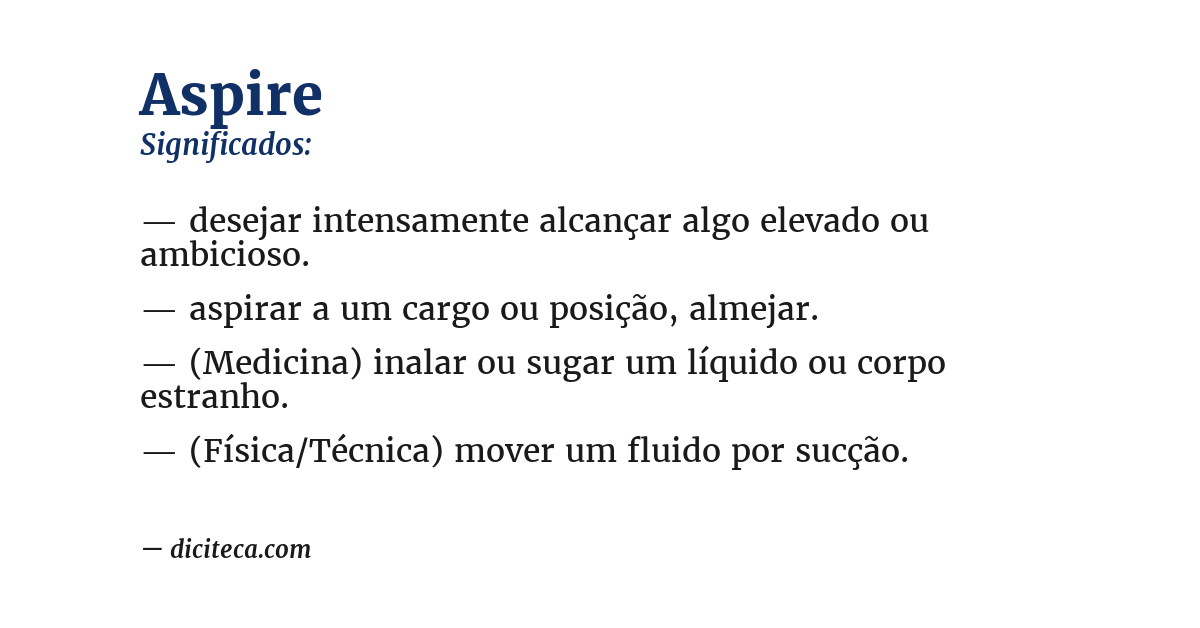 Significado de aspire
