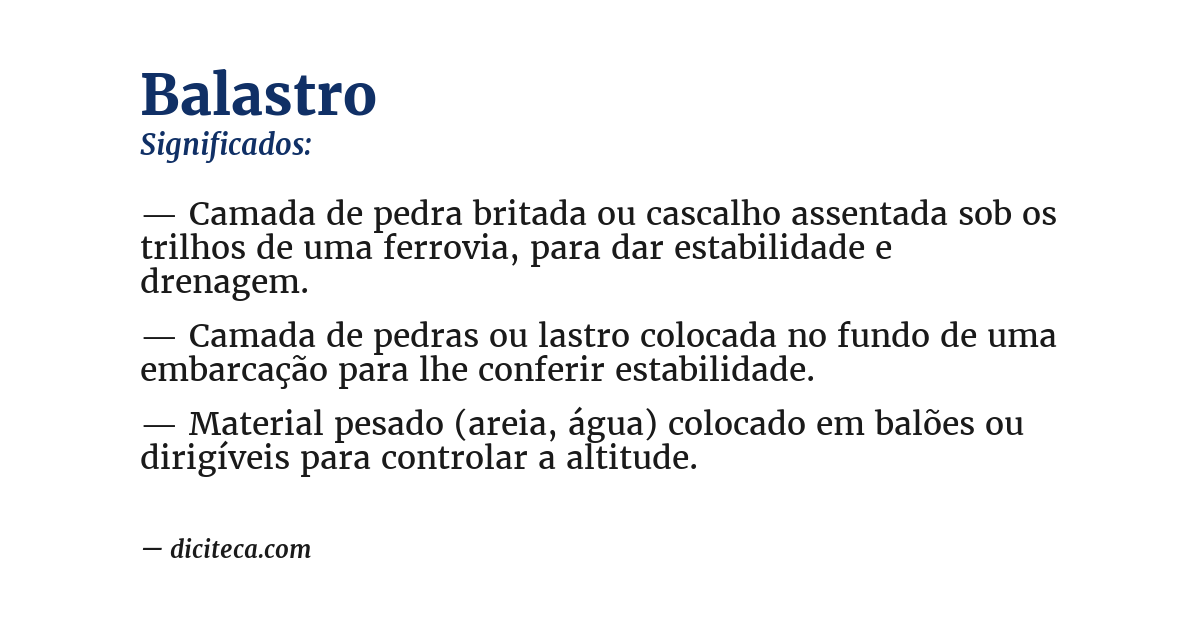 Significado de balastro