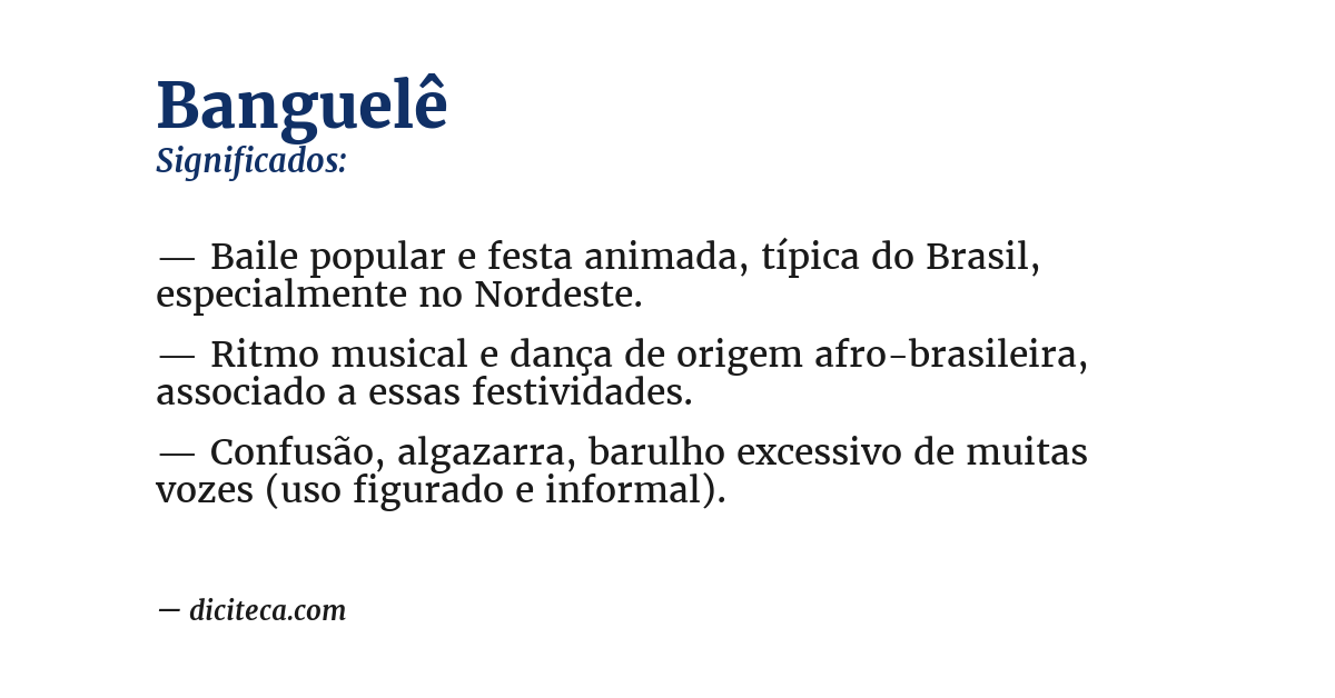 Significado de banguelê