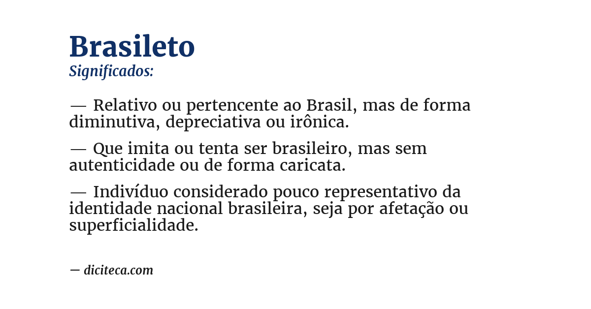 Significado de brasileto