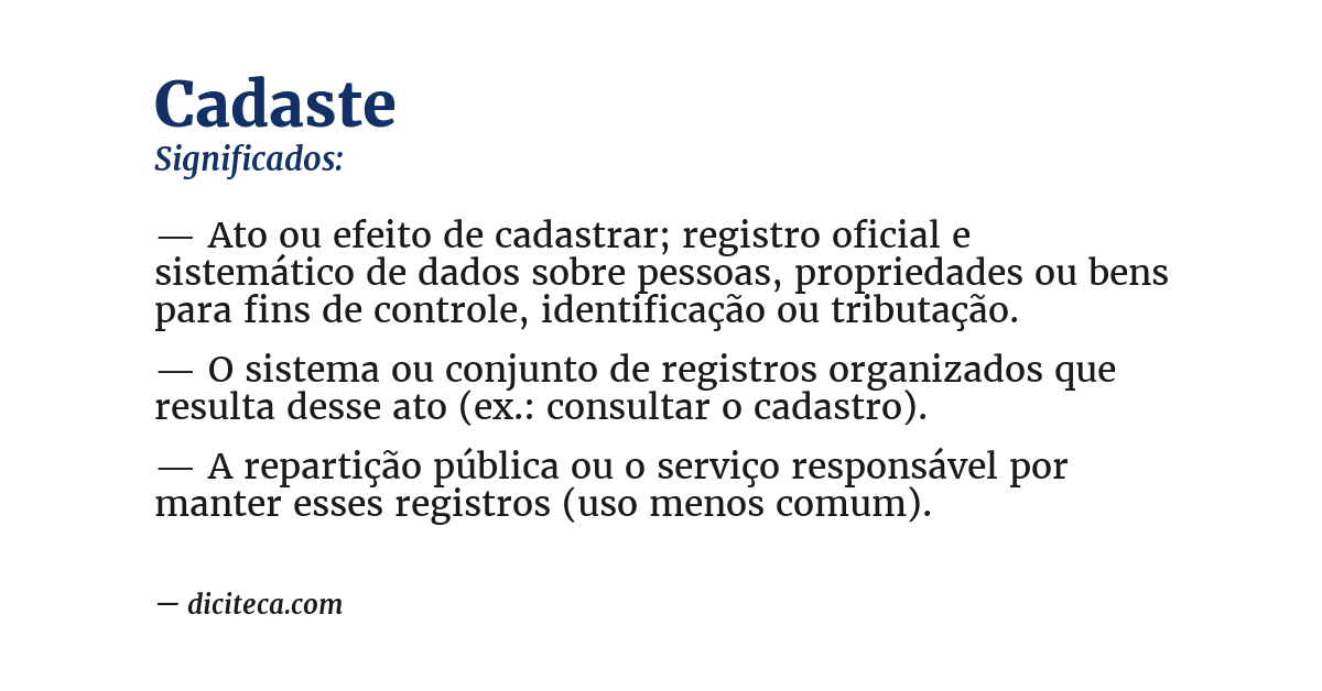 Significado de cadaste