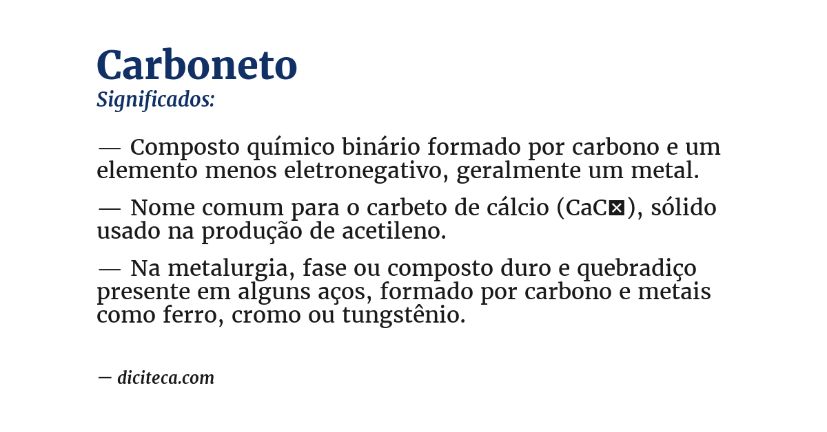 Significado de carboneto