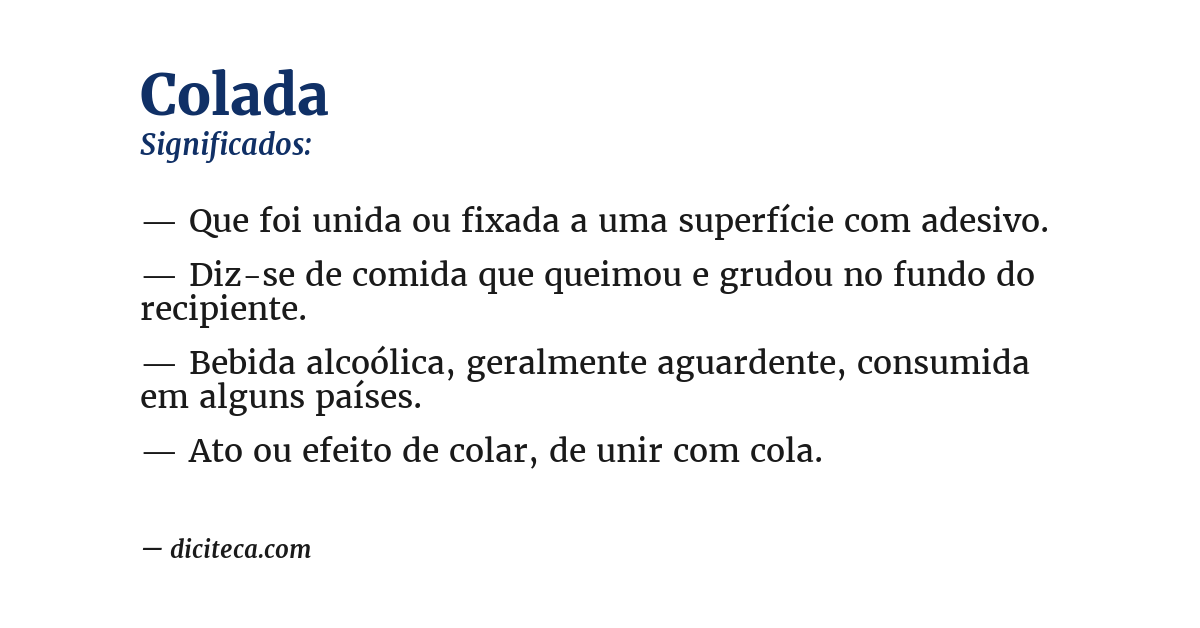 Significado de colada