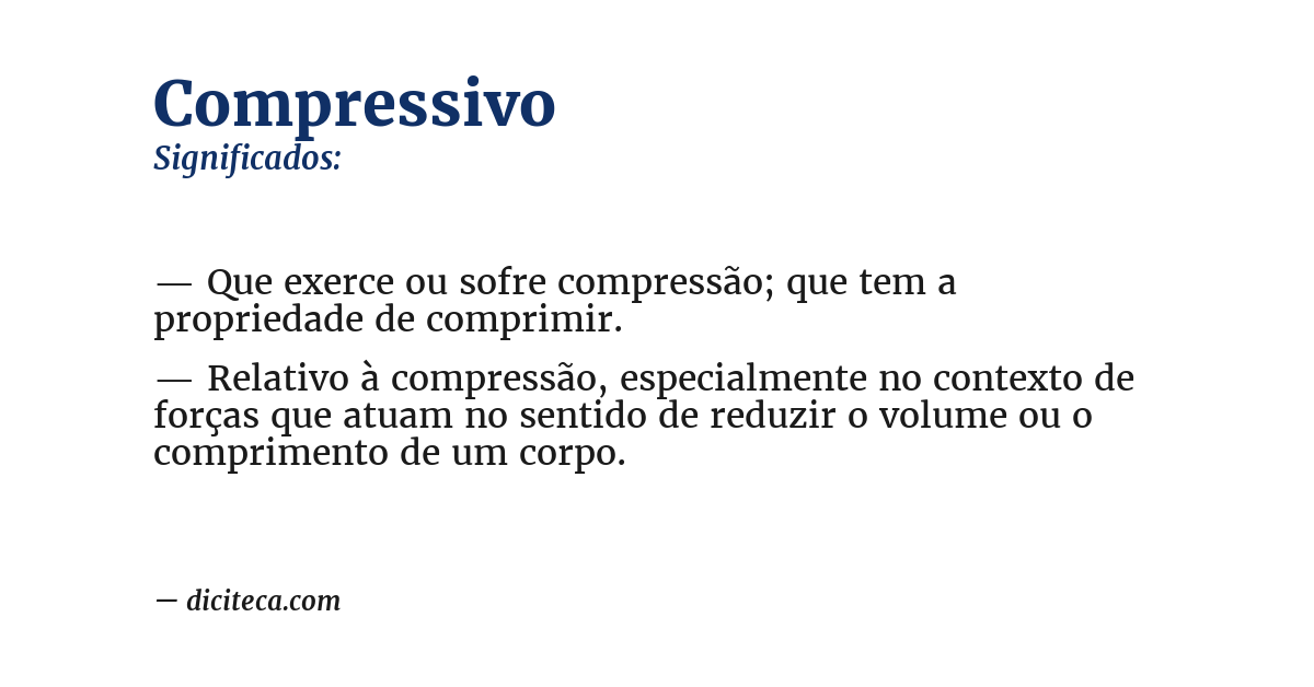 Significado de compressivo